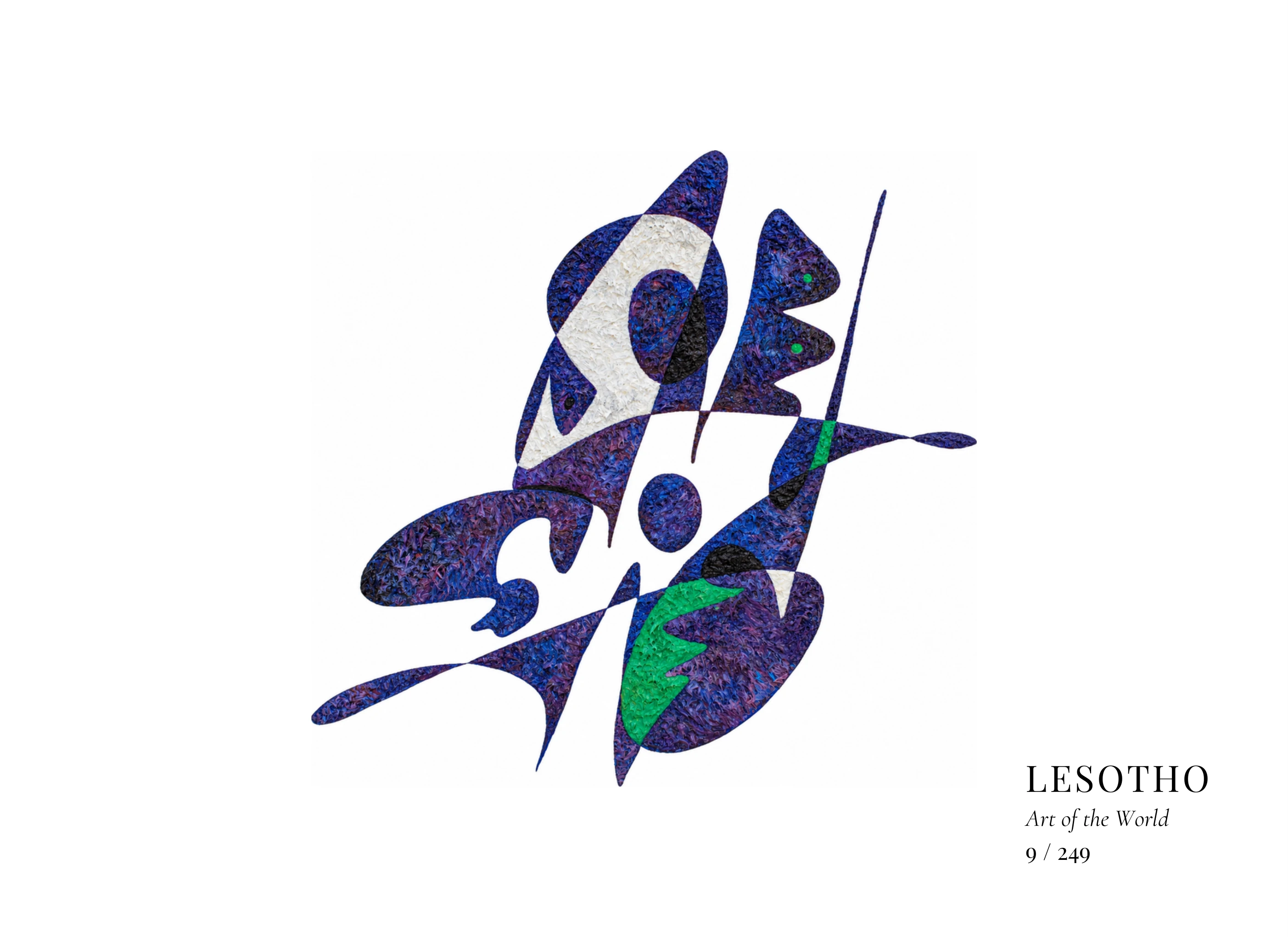 Kunstwerk über Lesotho von Gheorghe Virtosu aus der Serie Art of the World